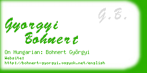 gyorgyi bohnert business card